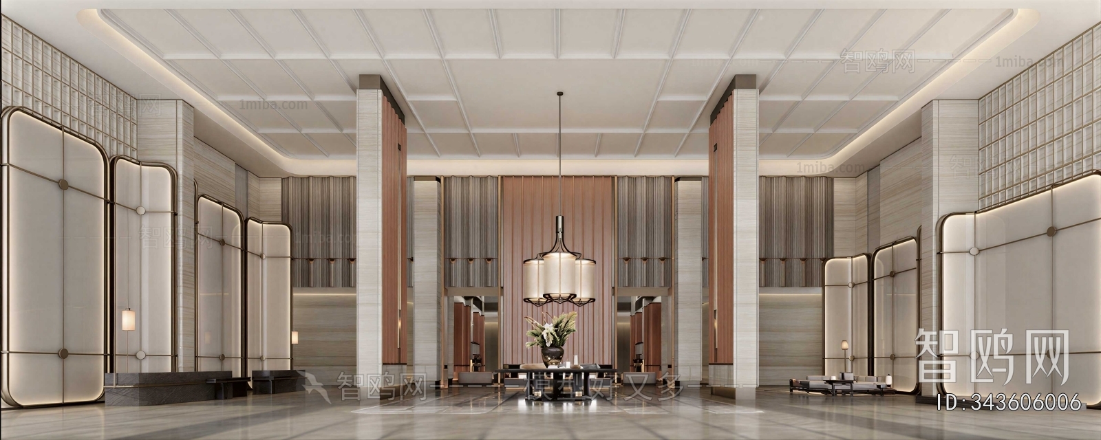New Chinese Style Lobby Hall