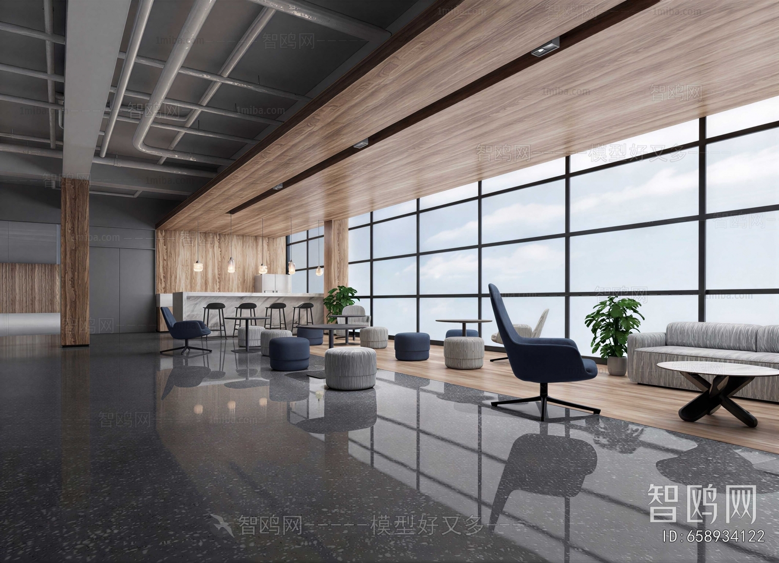Modern Office Reception Desk
