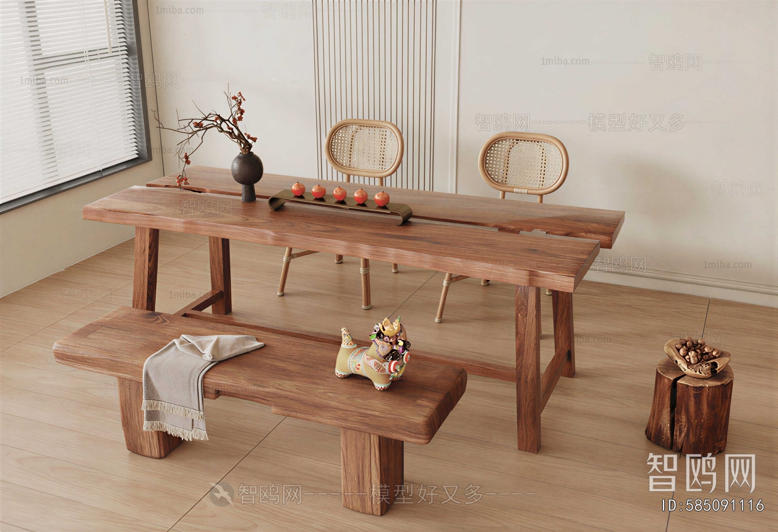 Wabi-sabi Style Tea Tables And Chairs