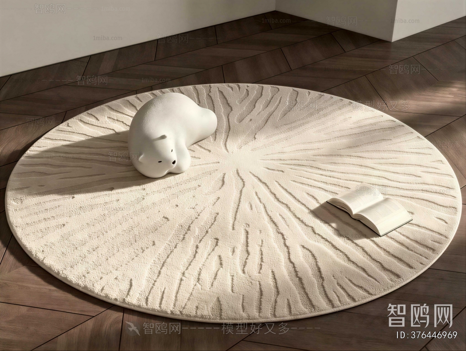 Wabi-sabi Style Circular Carpet