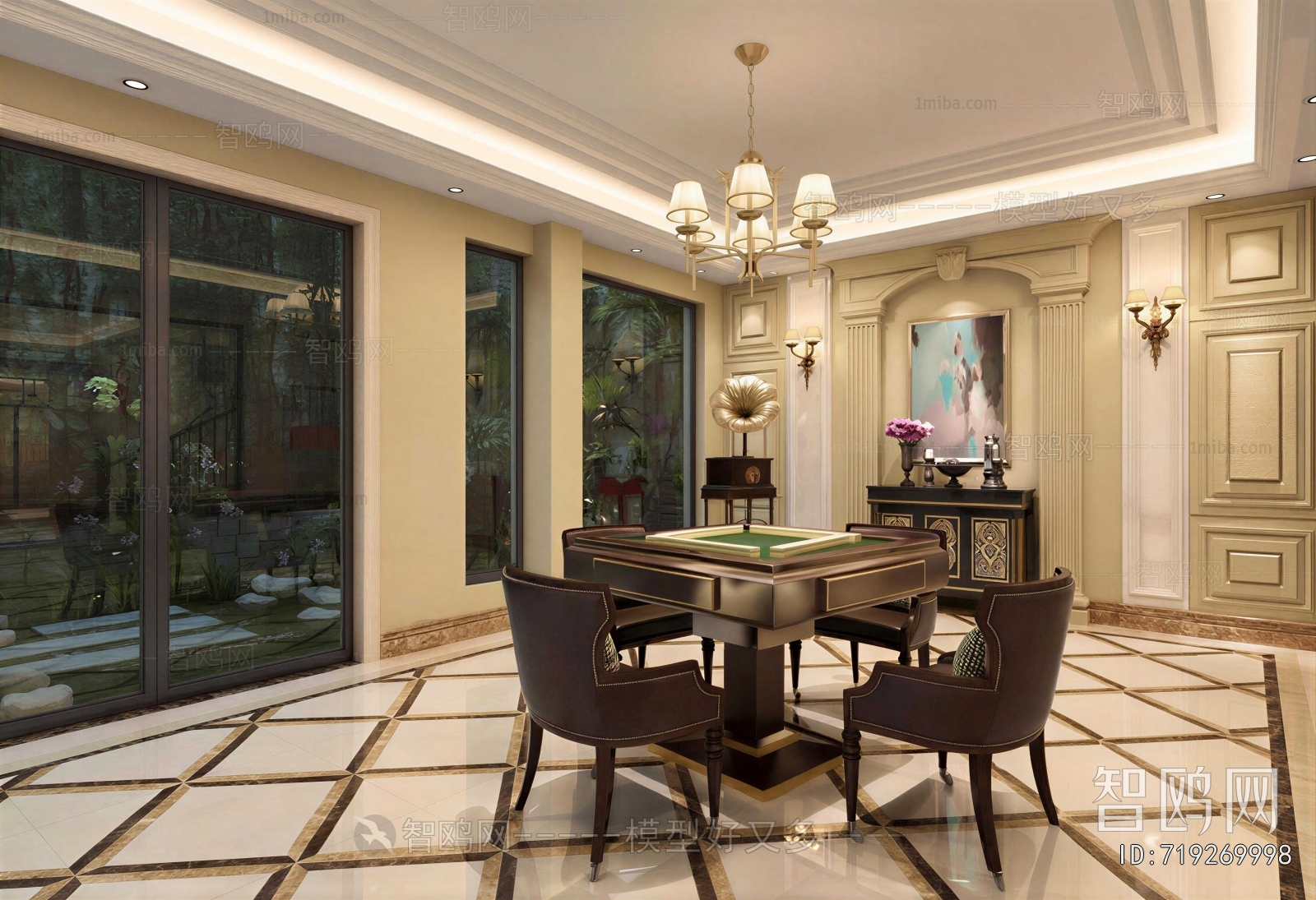 New Classical Style Chess And Card Room