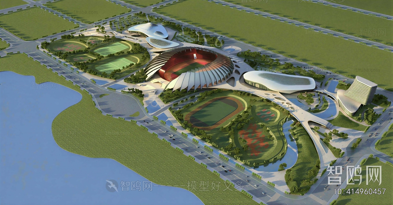 Modern Architectural Bird's-eye View Planning