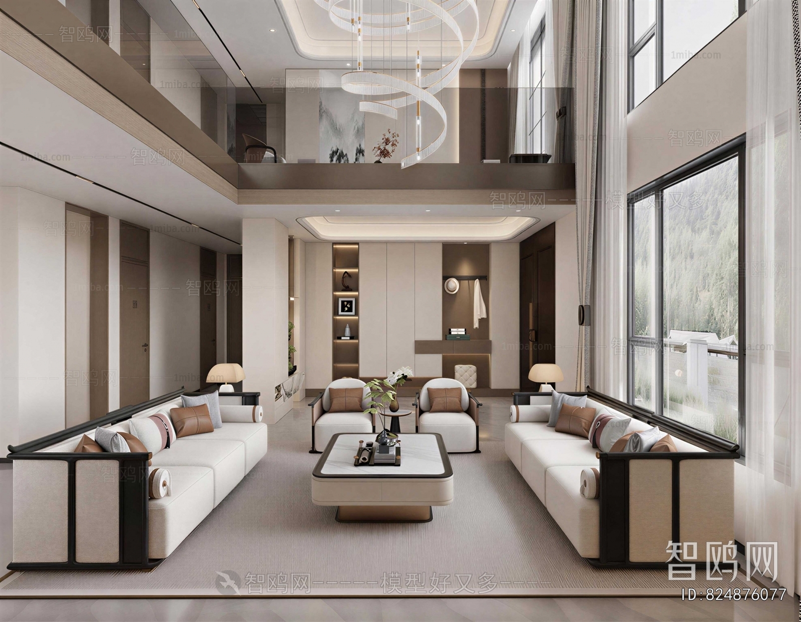 New Chinese Style A Living Room