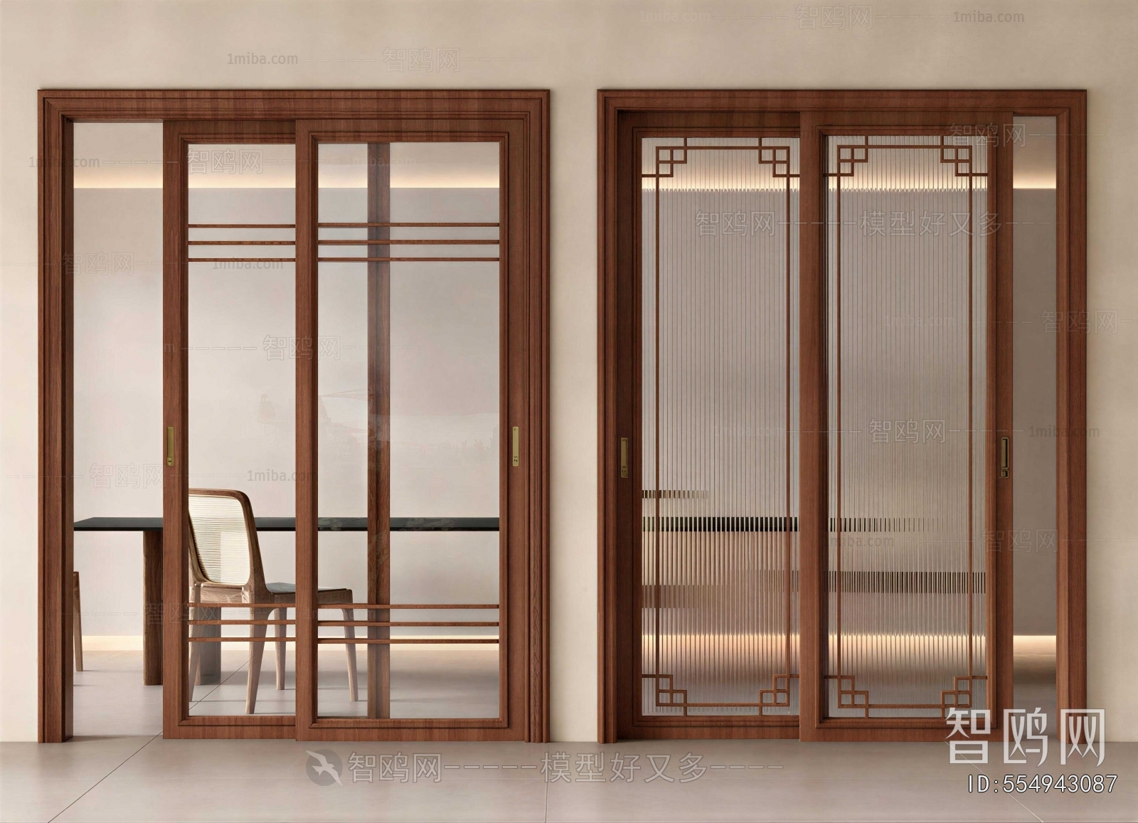 New Chinese Style Sliding Door