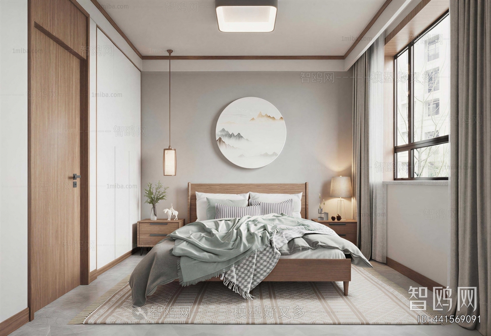 New Chinese Style Bedroom
