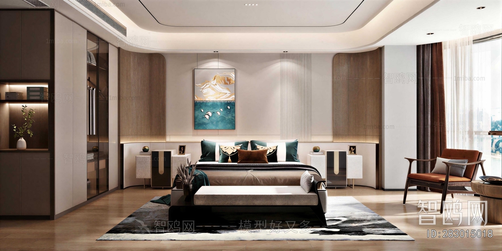 New Chinese Style Bedroom