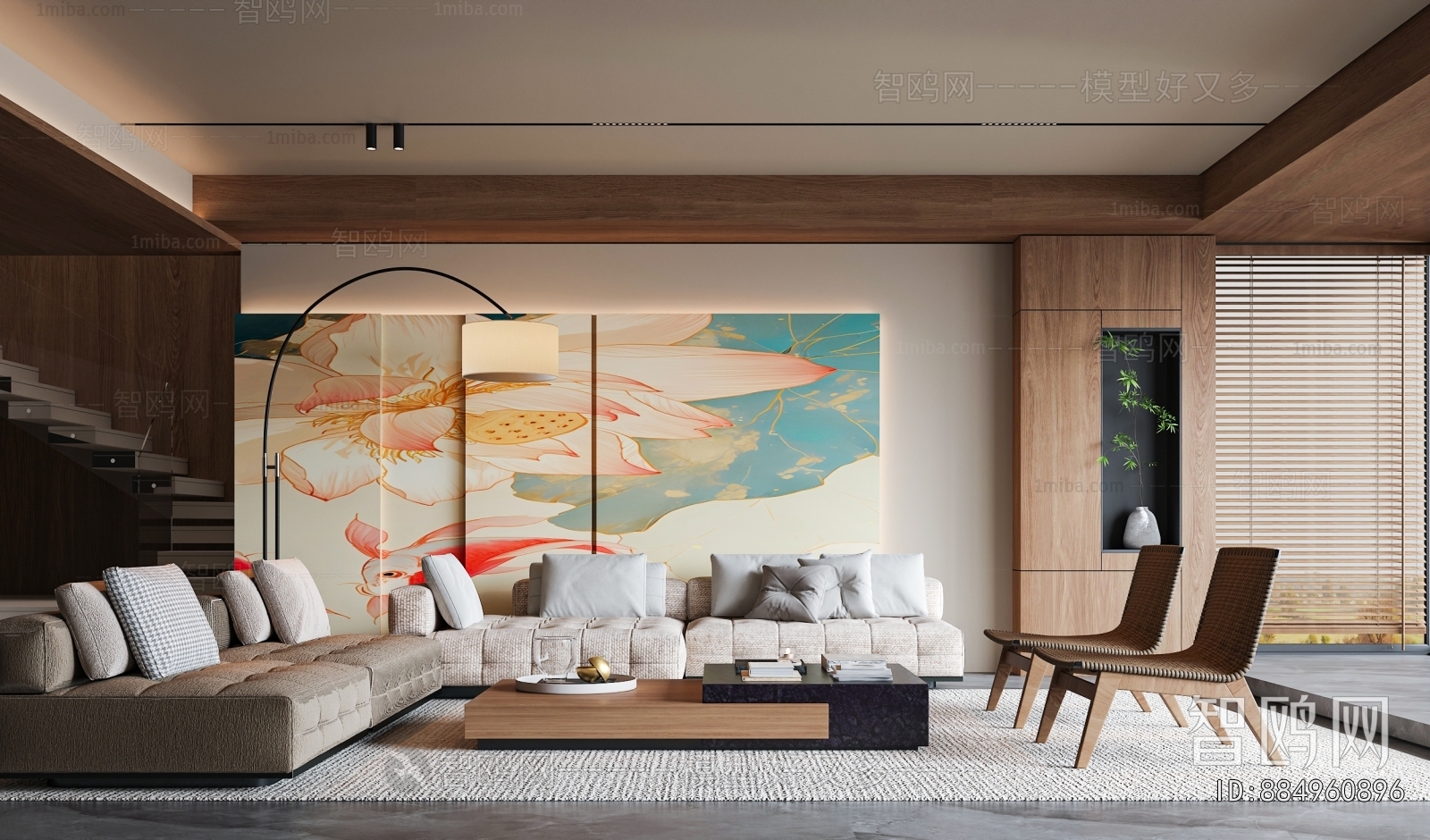 New Chinese Style A Living Room