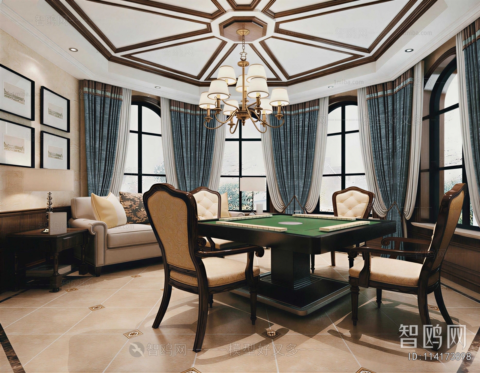 American Style Chess And Card Room