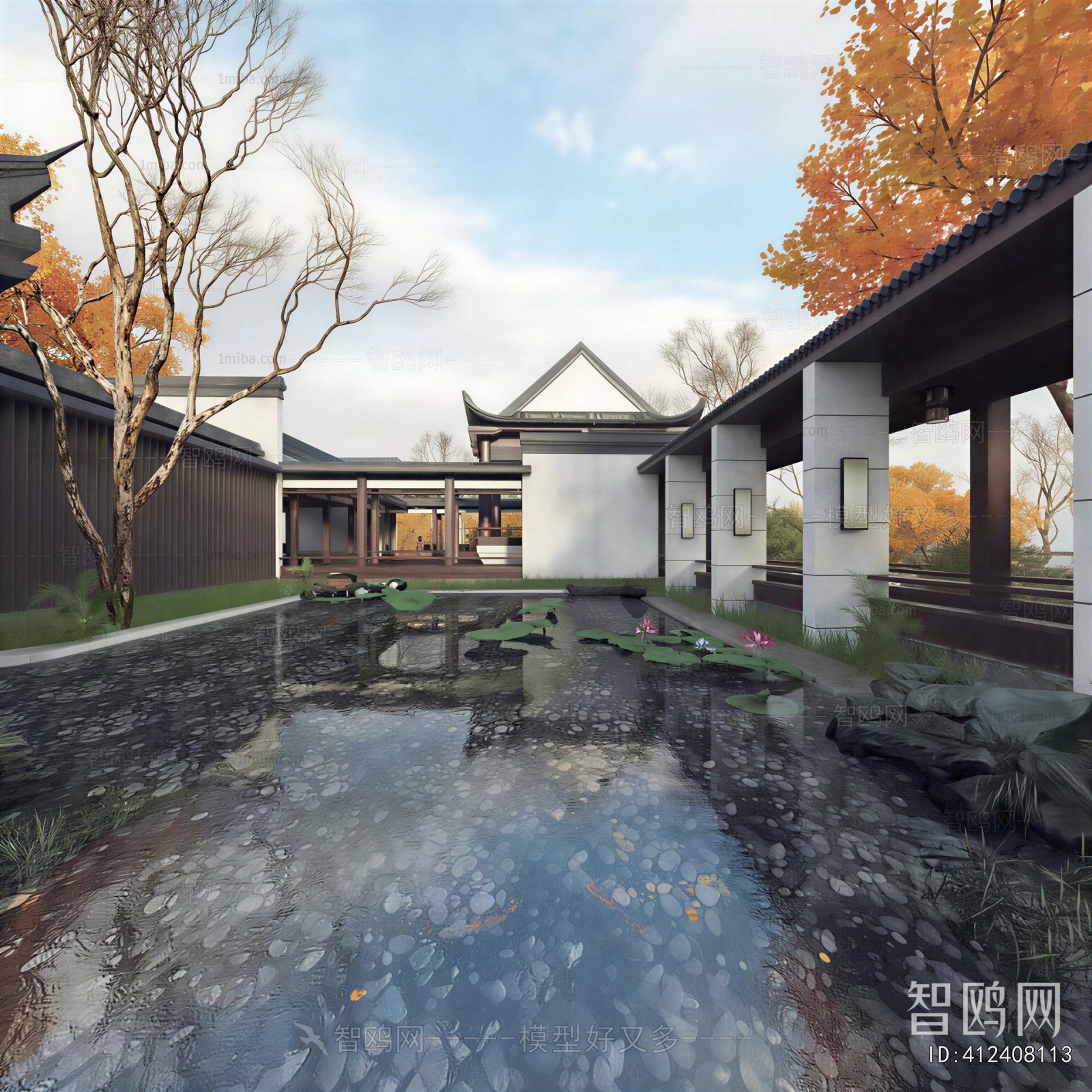 New Chinese Style Courtyard/landscape