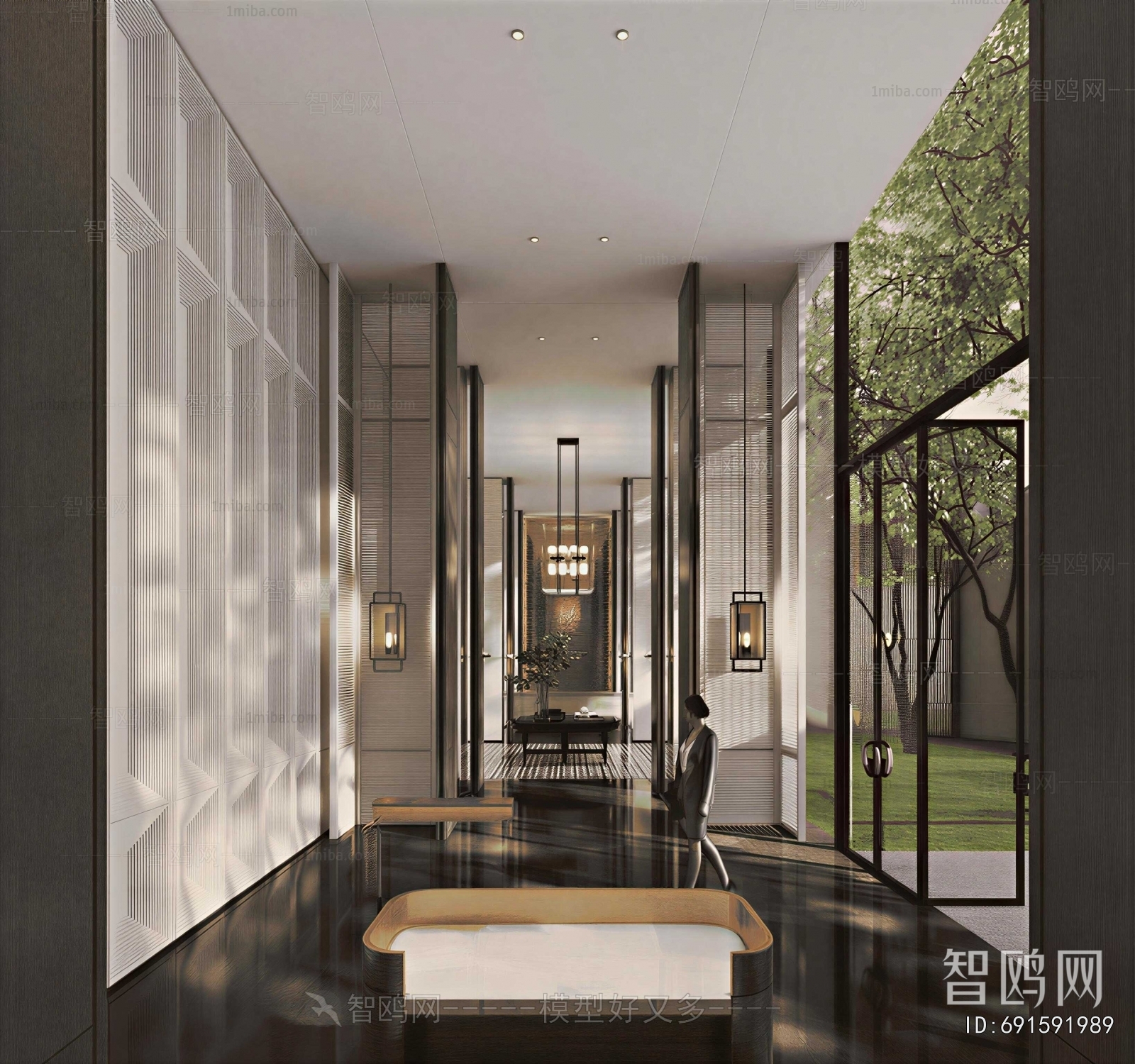 New Chinese Style Real Estate Sales Office