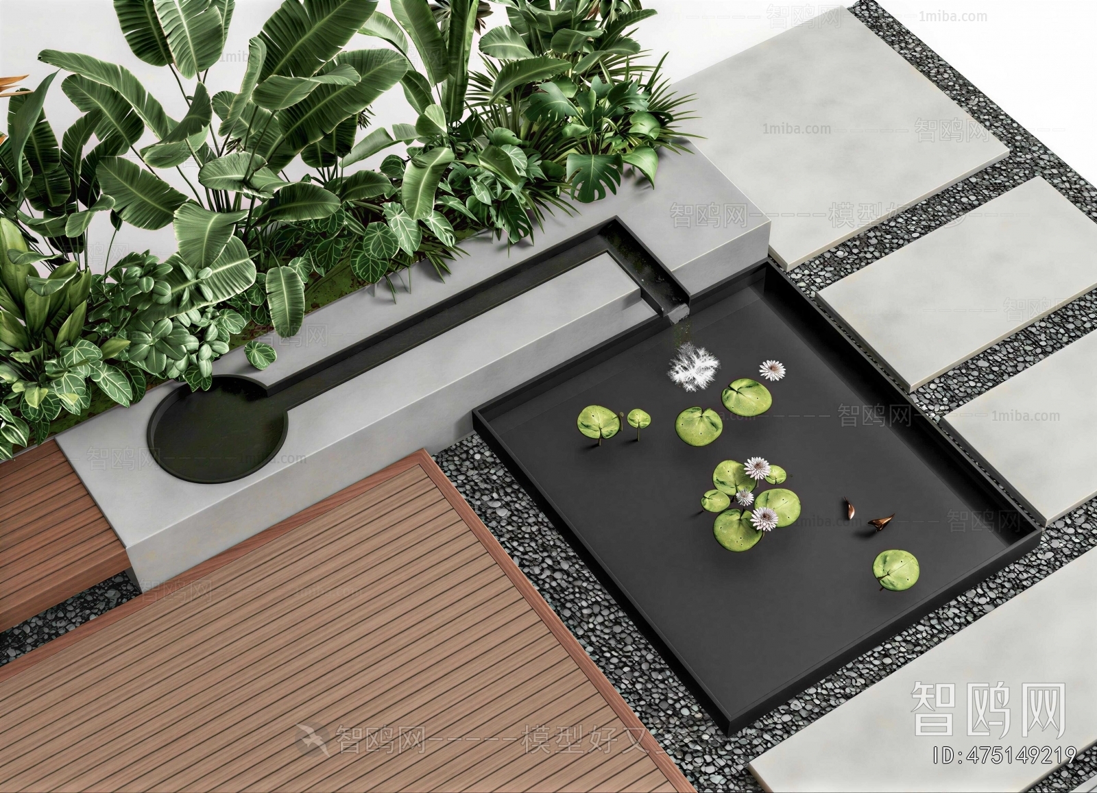 Modern Rockery Waterscape
