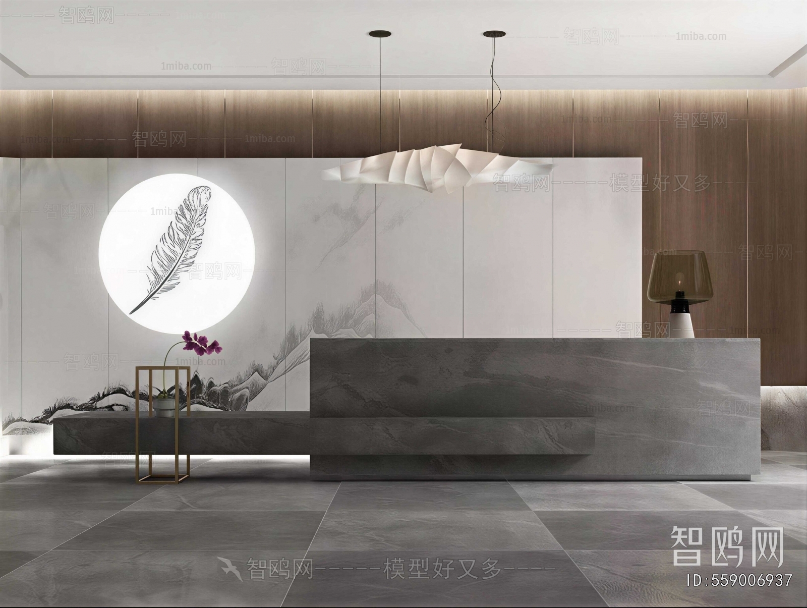New Chinese Style Office Reception Desk