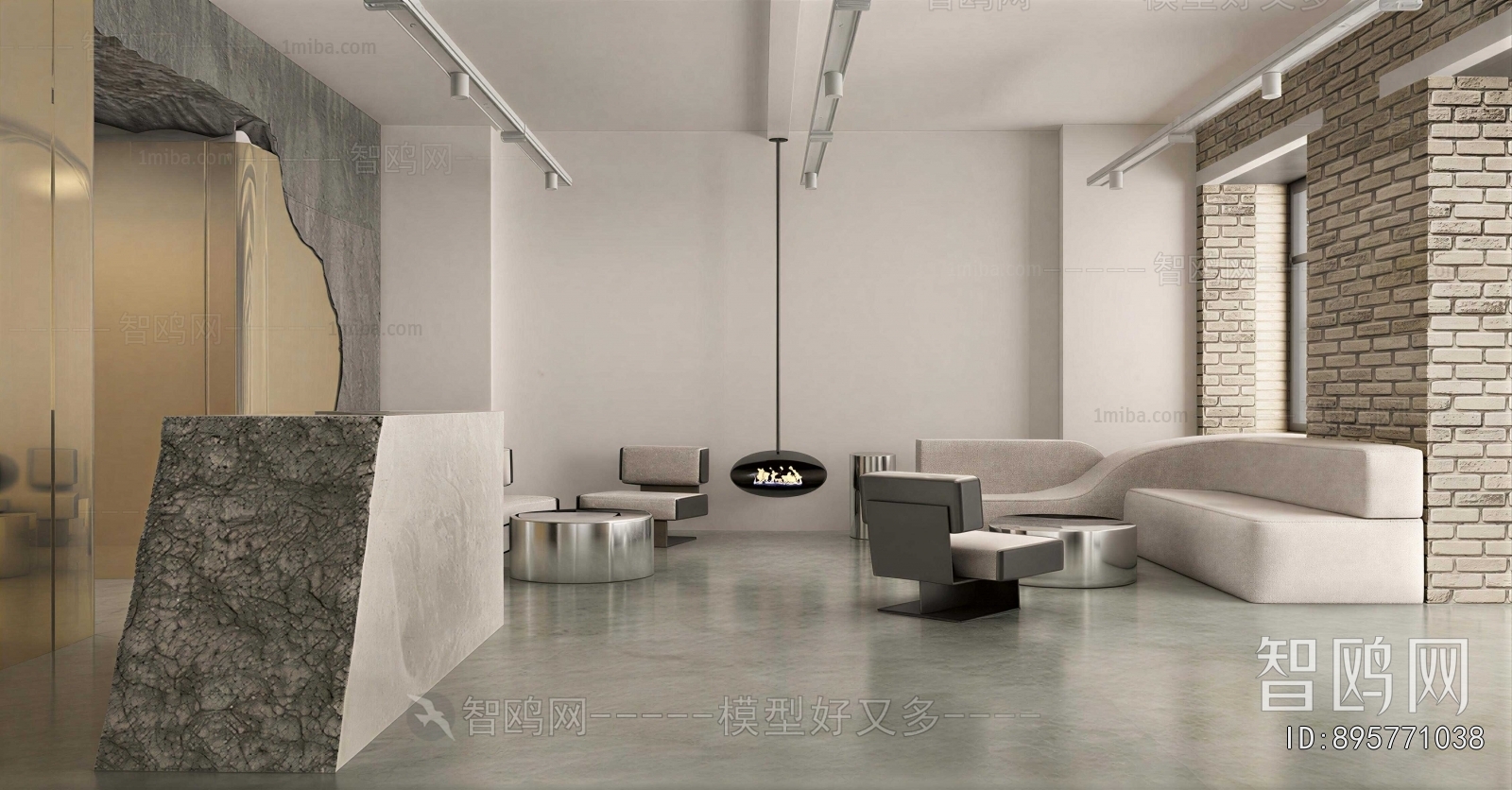Modern Office Reception Desk