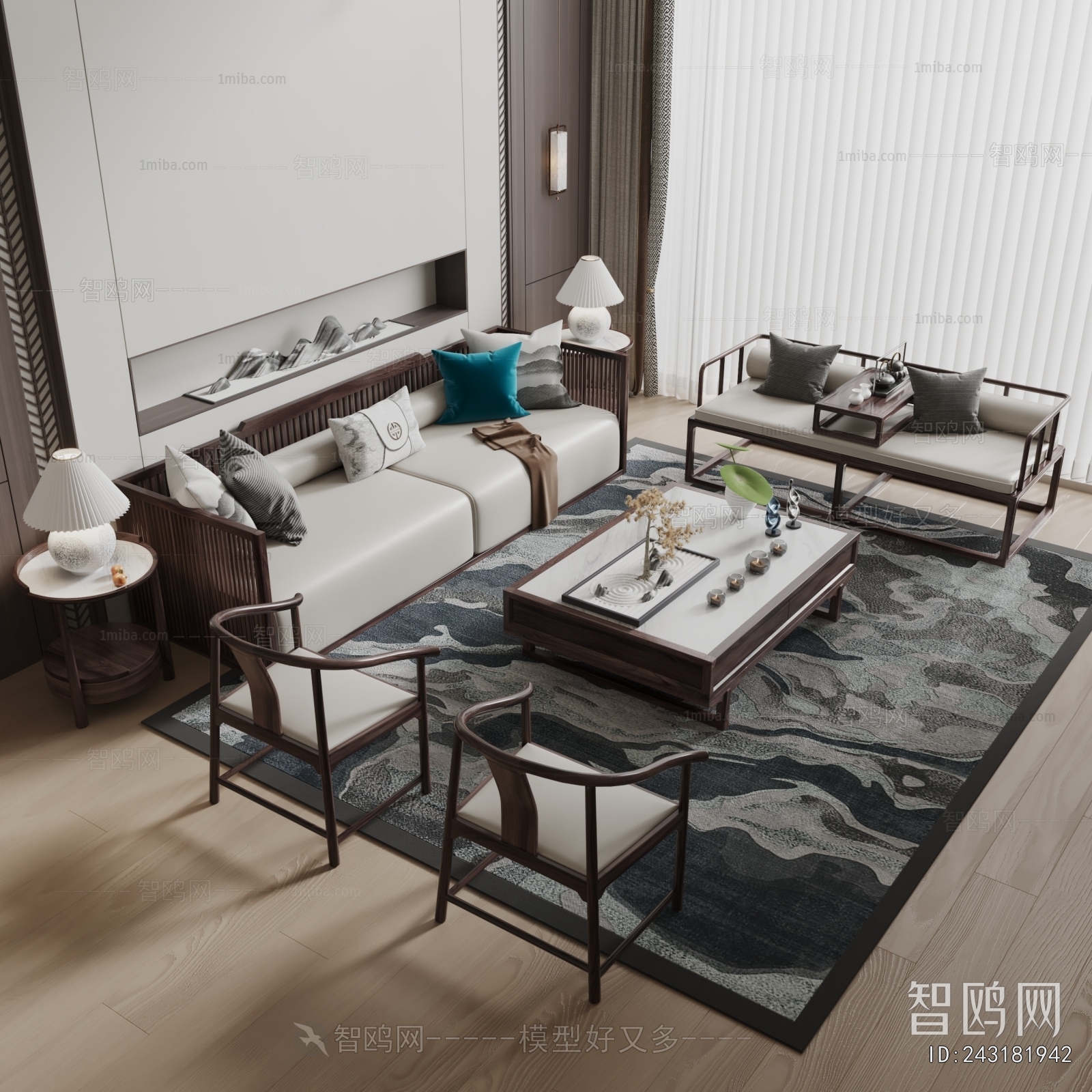 New Chinese Style Sofa Combination