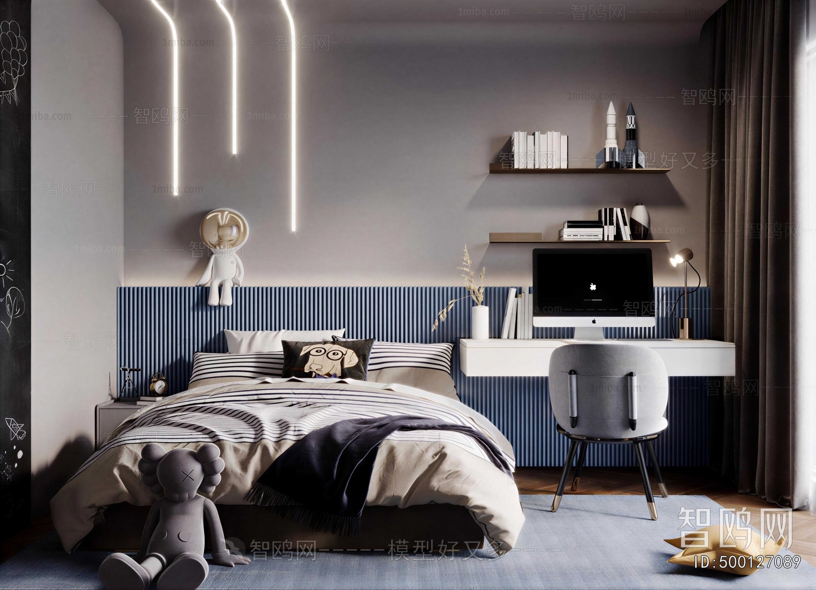 Modern Boy's Room And Son's Room