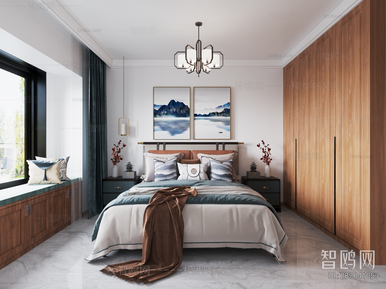 New Chinese Style Bedroom