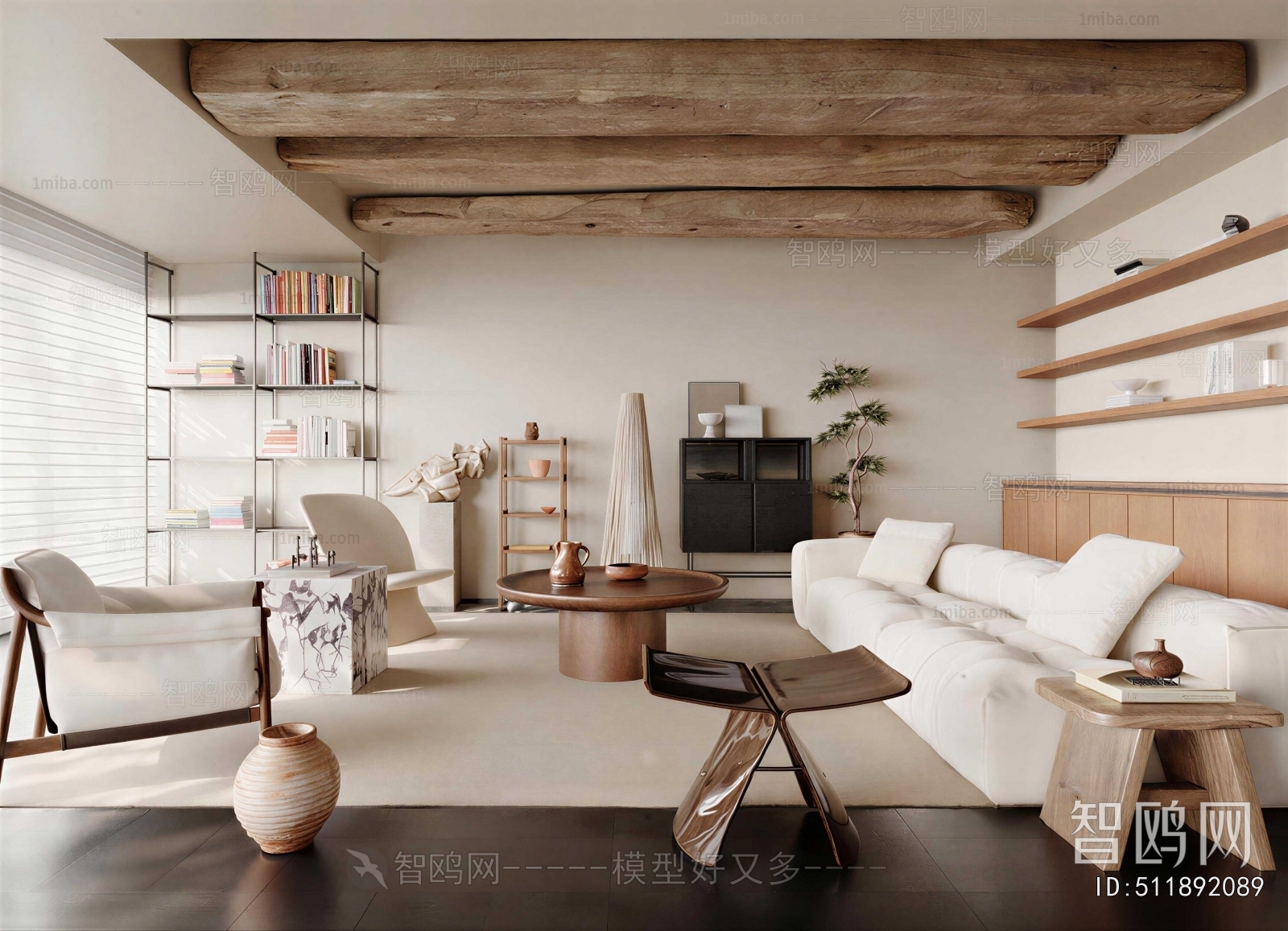 Wabi-sabi Style A Living Room