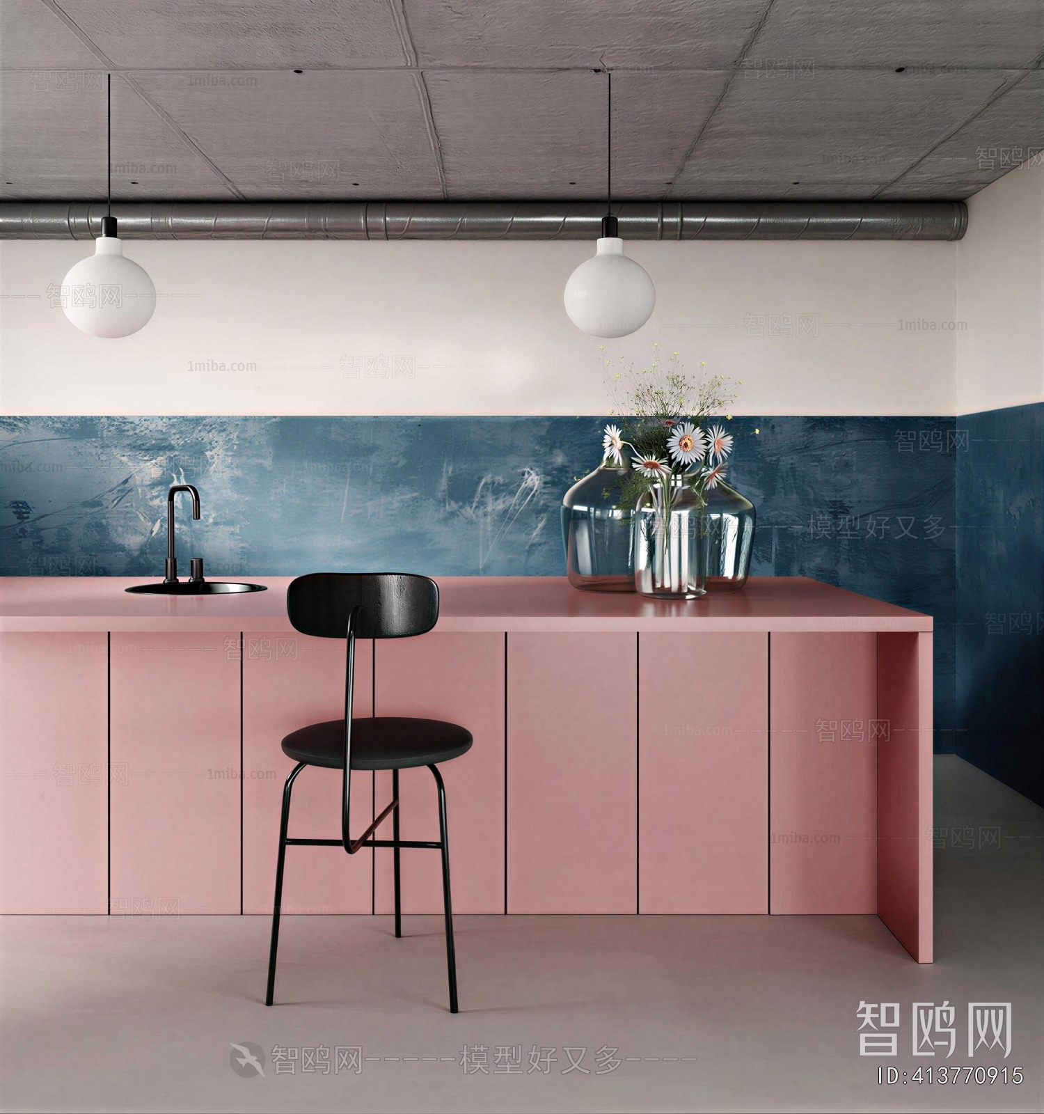 Industrial Style Dining Room