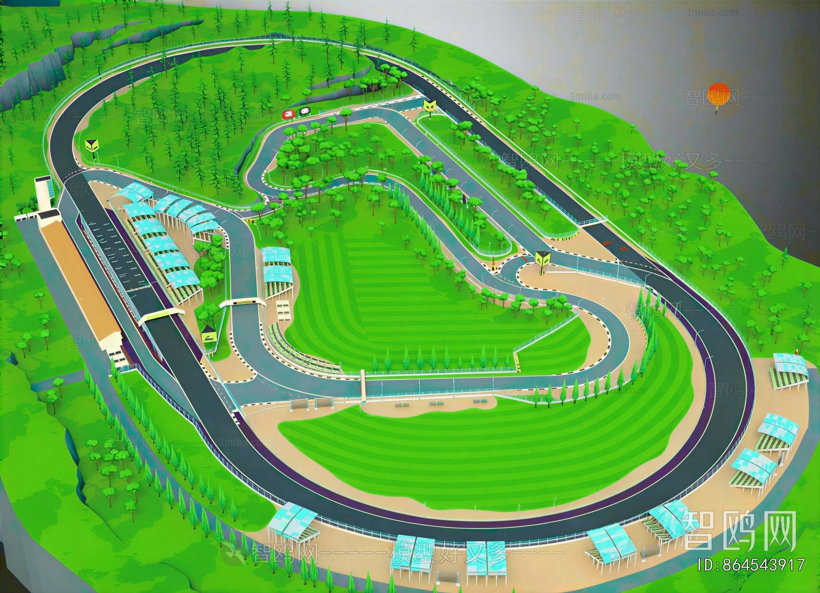 Modern Architectural Bird's-eye View Planning