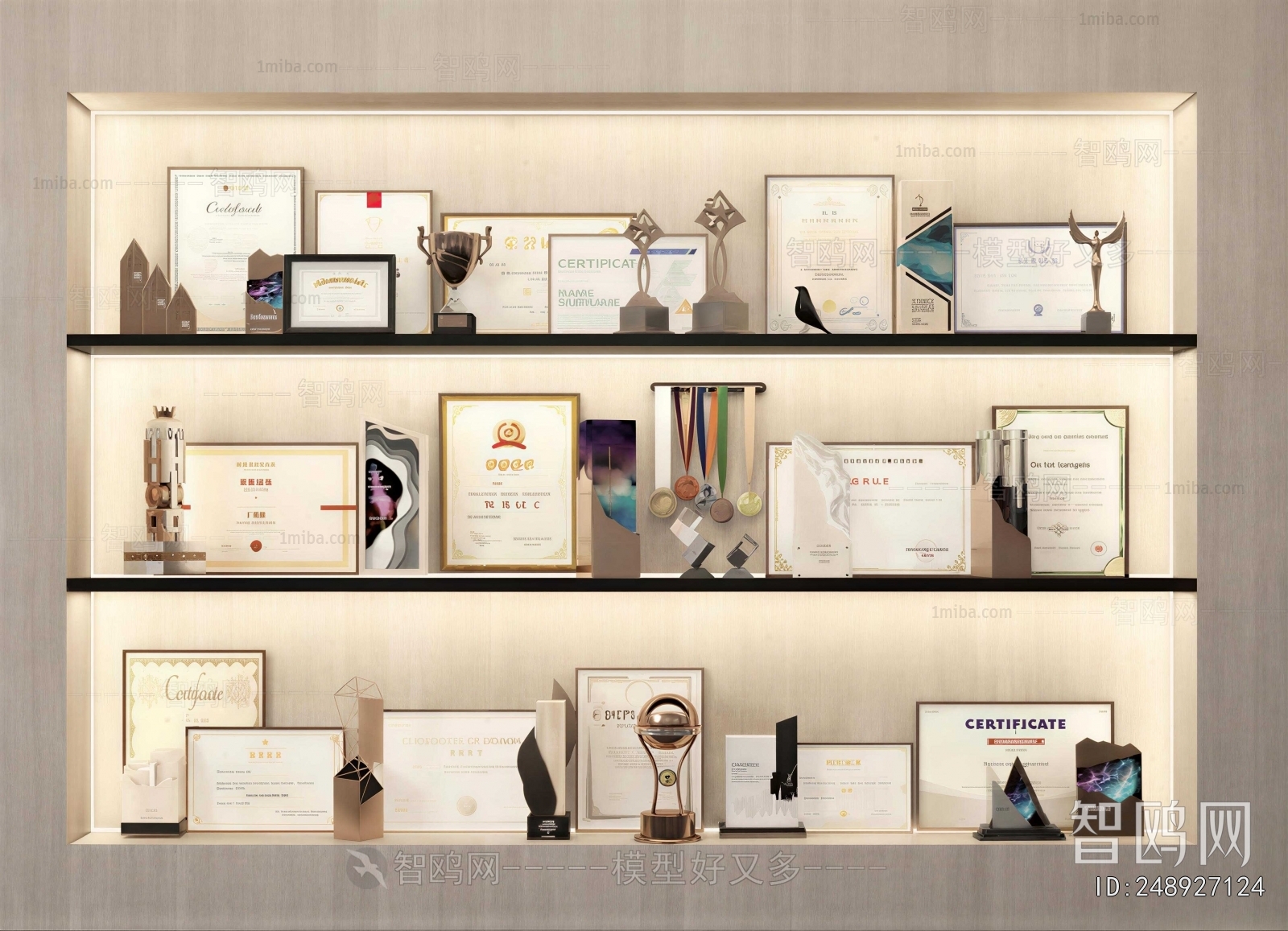 Modern Flag/badge/trophy/certificate
