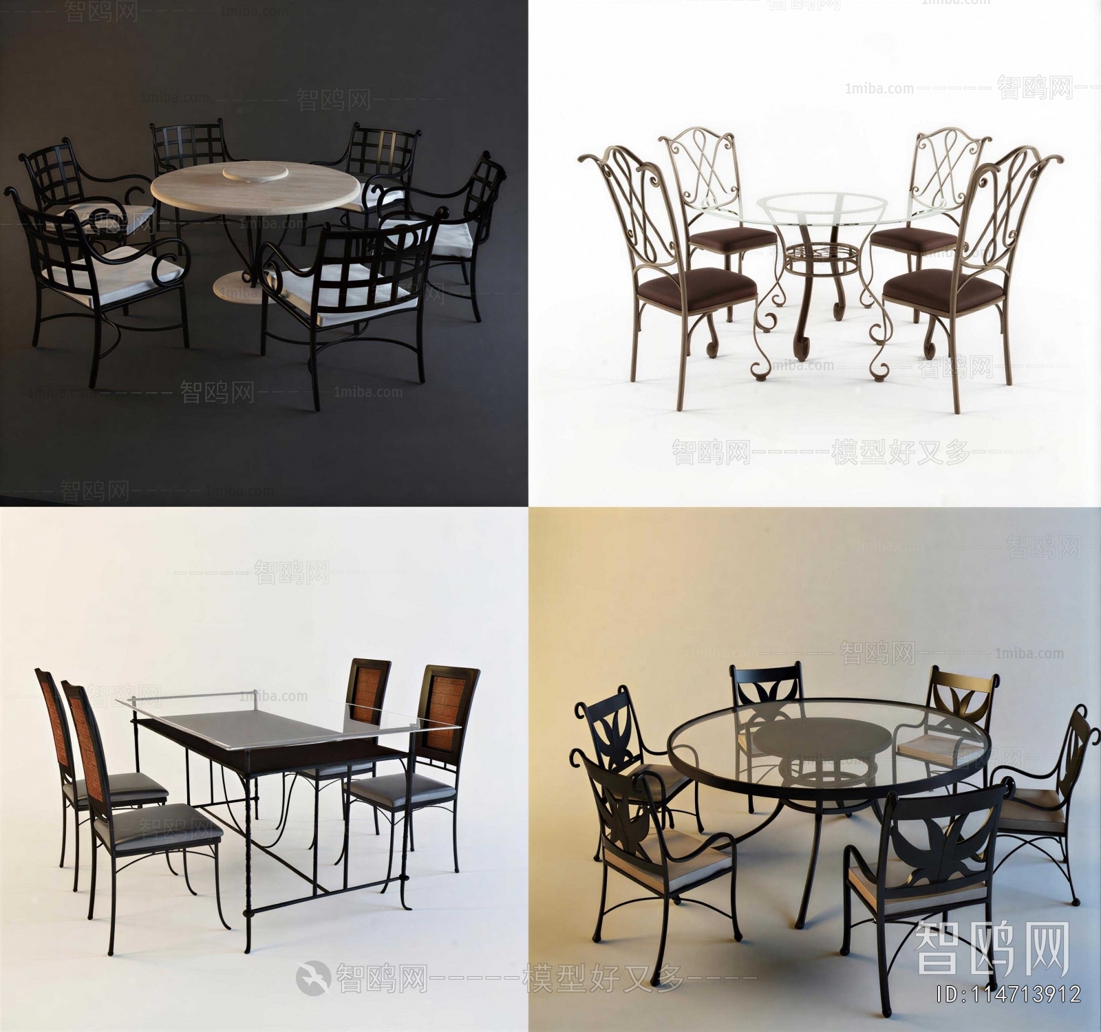Industrial Style Dining Table And Chairs