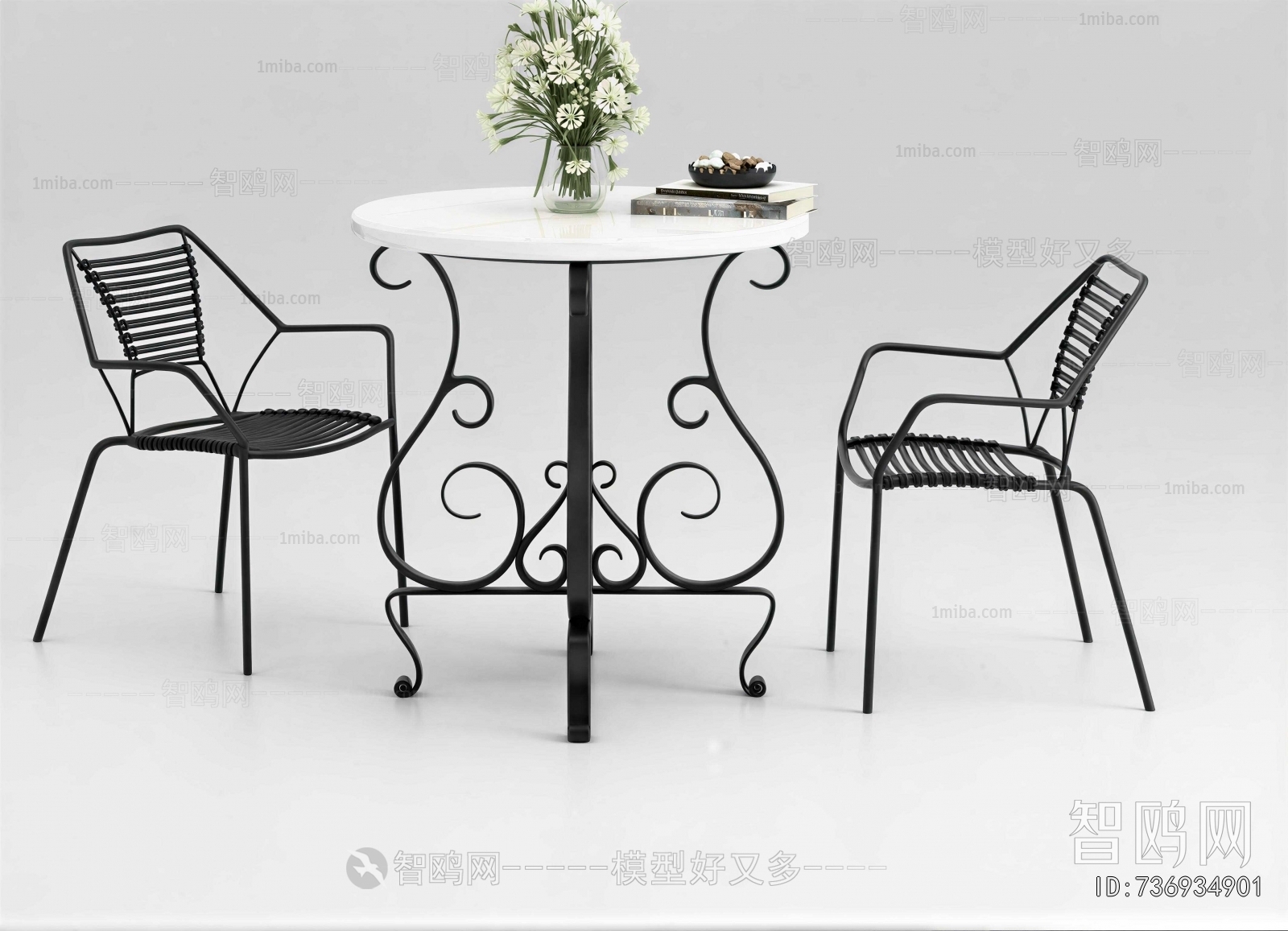 Retro Style Leisure Table And Chair