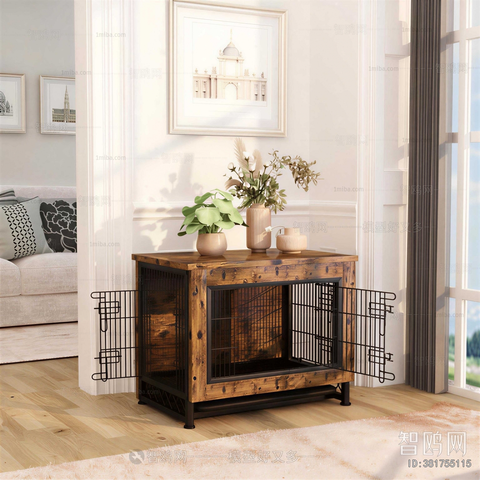 Industrial Style Side Cabinet