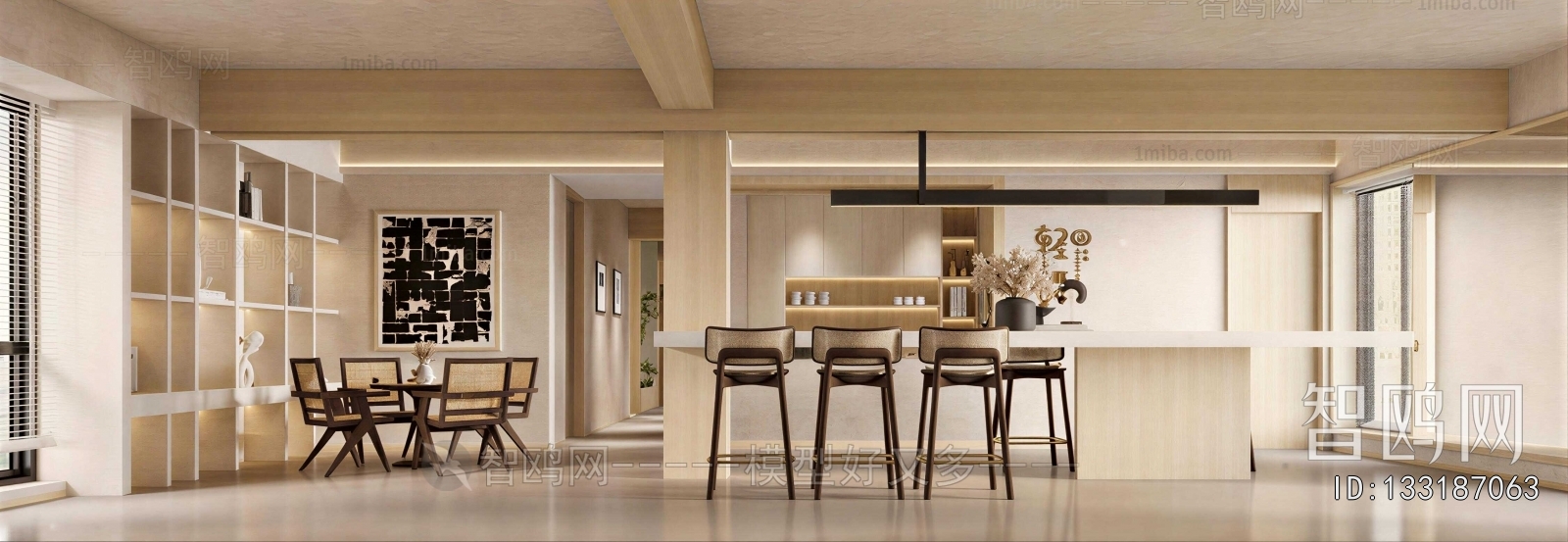 Wabi-sabi Style Dining Room