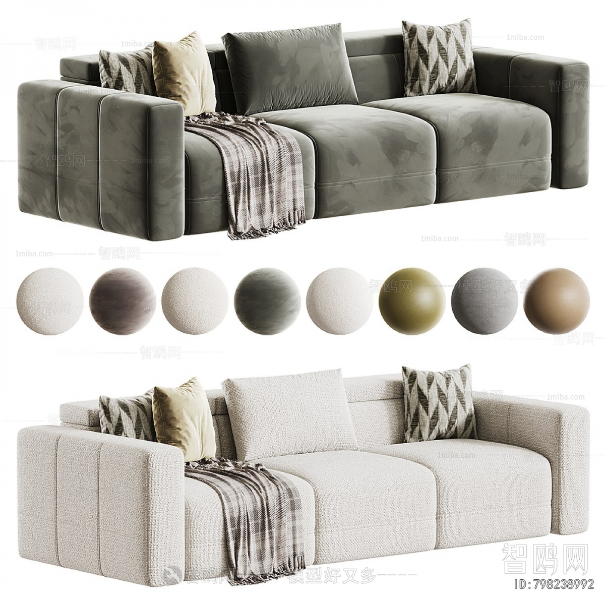 Modern Three-seat Sofa