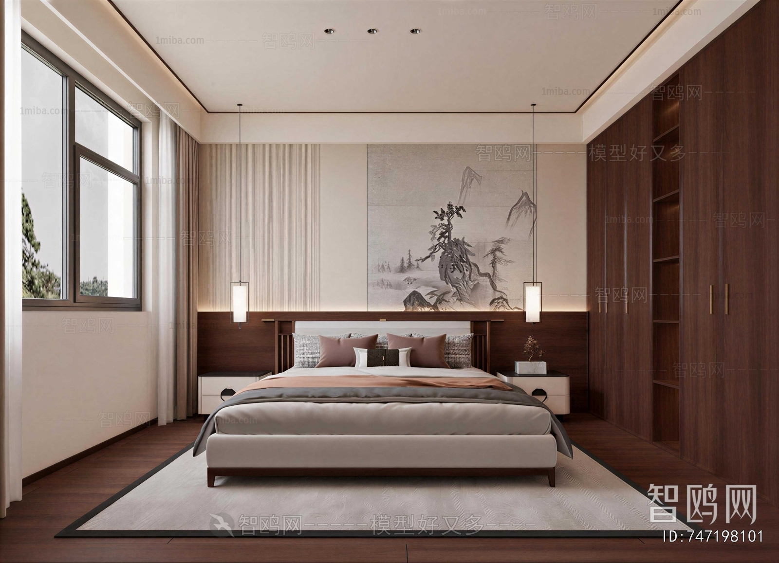 New Chinese Style Bedroom