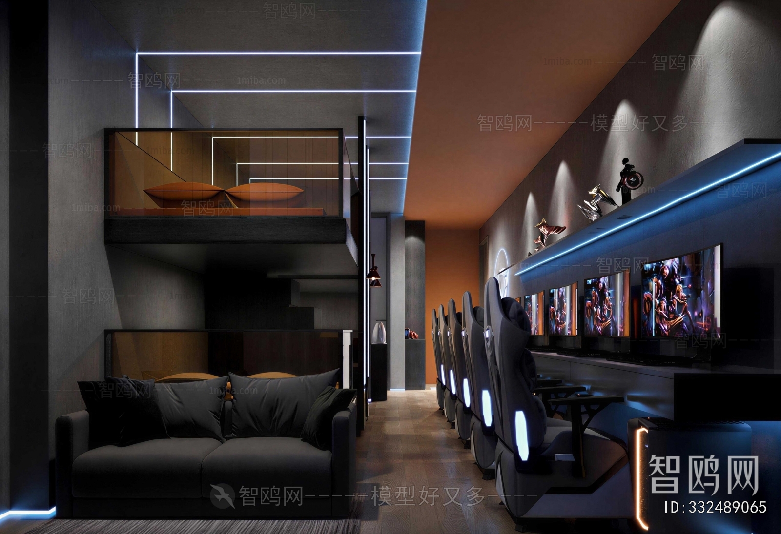 Industrial Style Internet Cafe