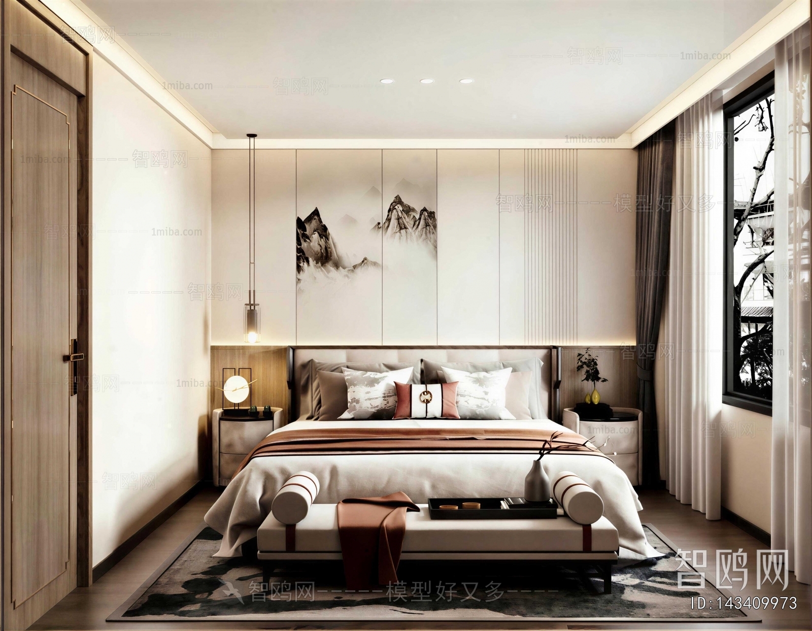 New Chinese Style Bedroom