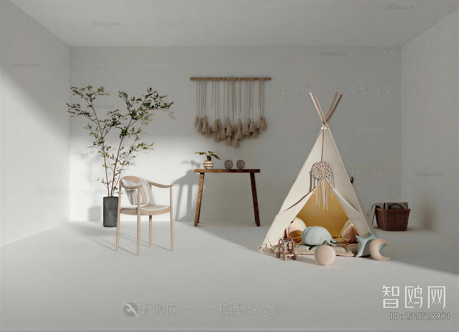Modern Children's Room Activity Room