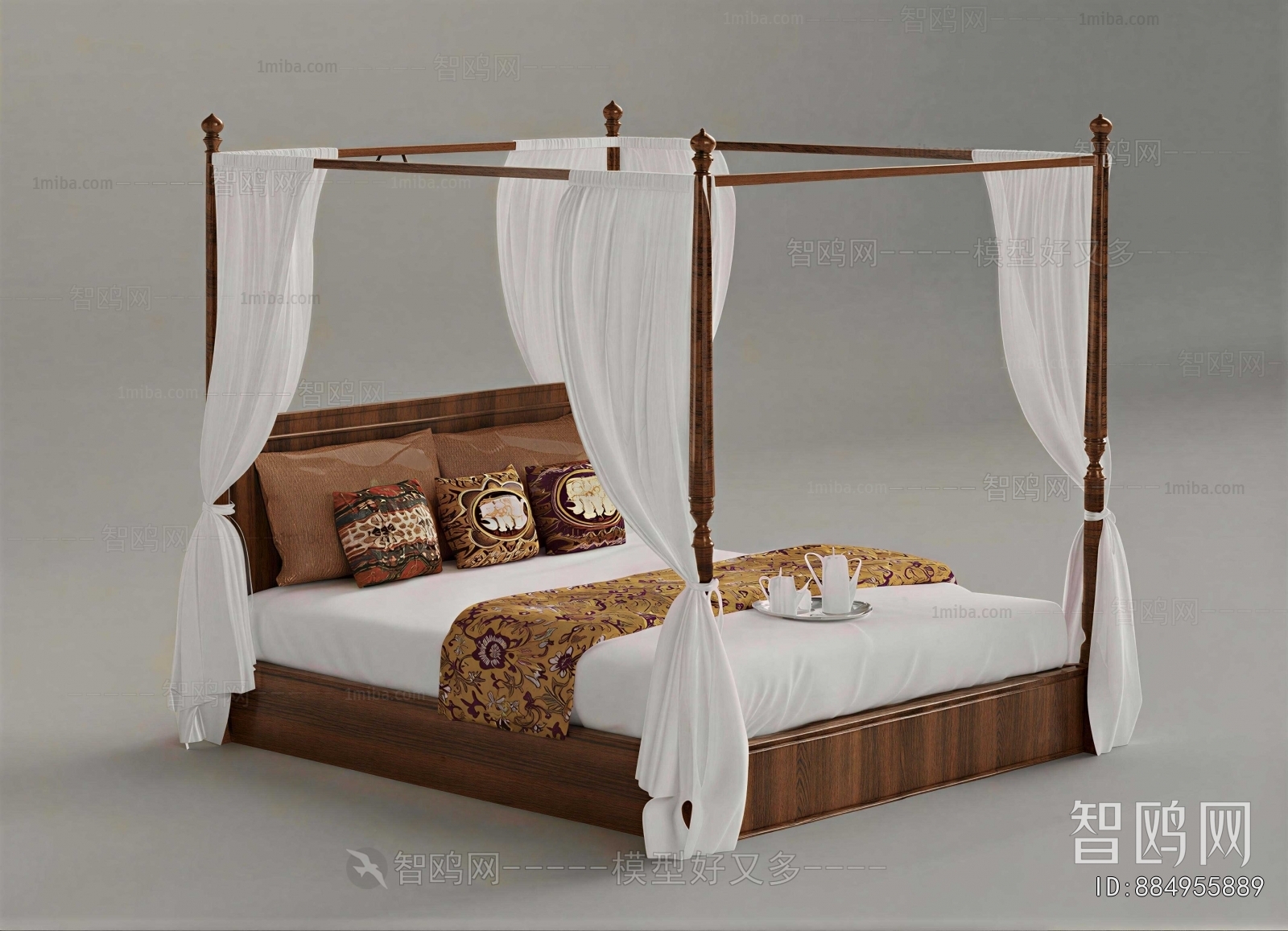 Southeast Asian Style Double Bed