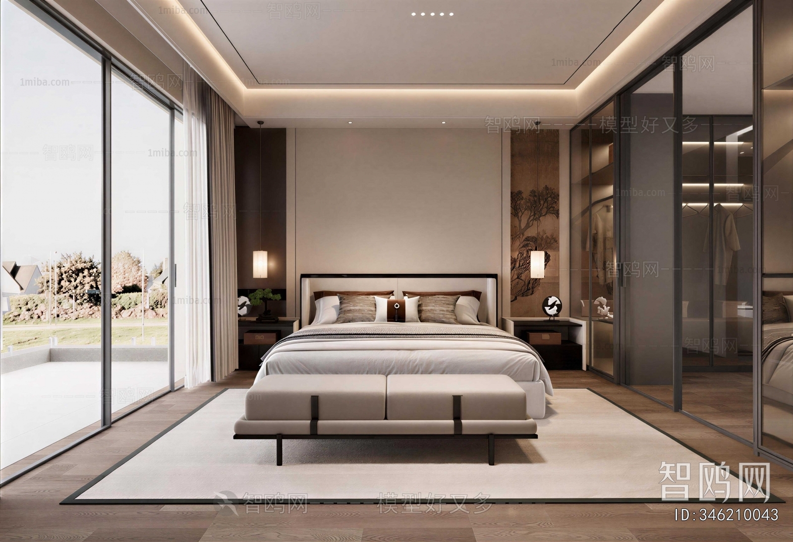 New Chinese Style Bedroom
