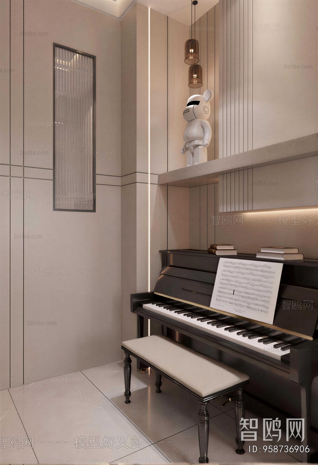 Modern Piano Room