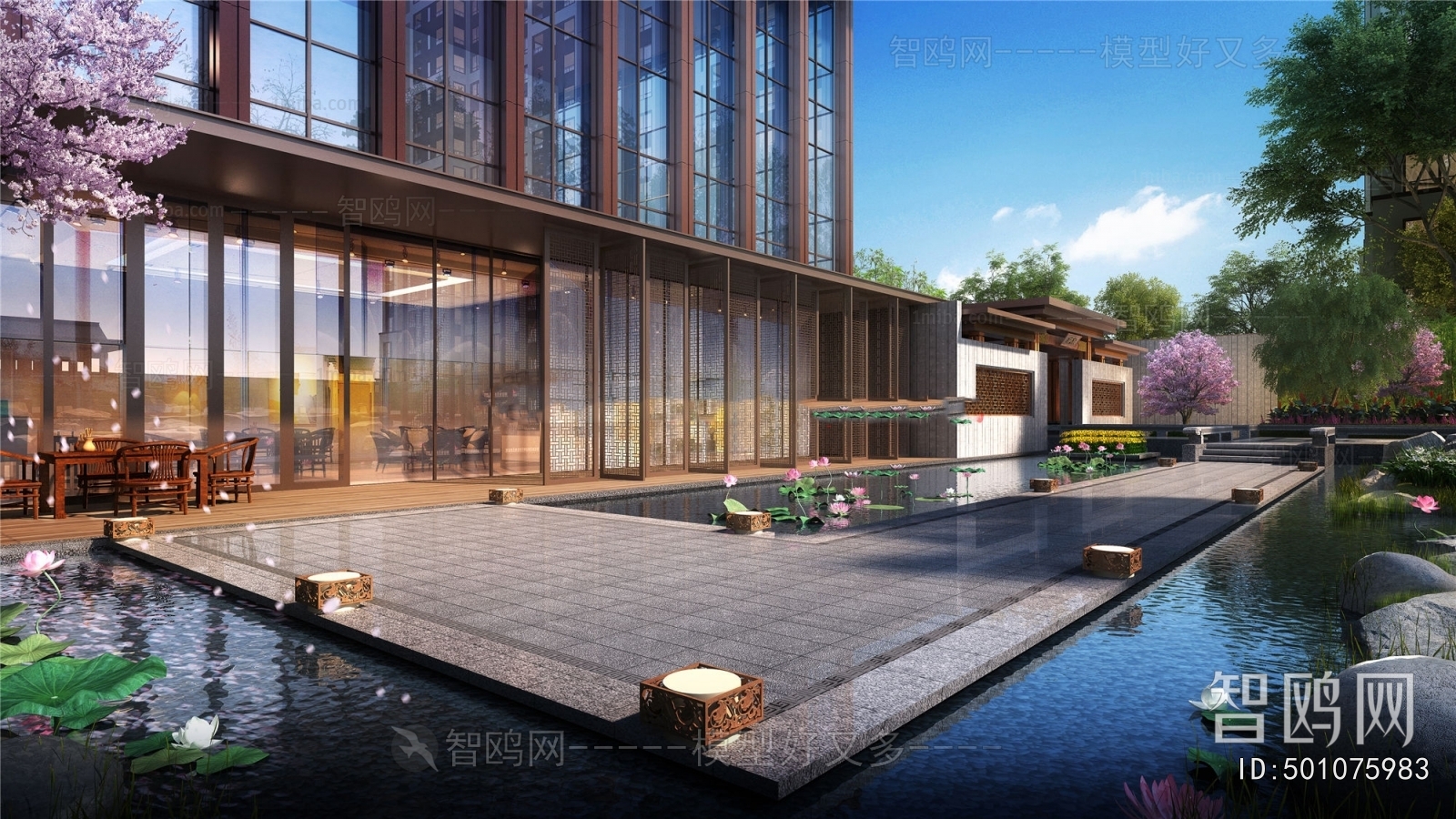 New Chinese Style Architecture Of Artistic Style