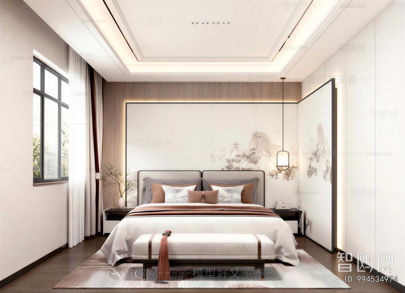 New Chinese Style Bedroom