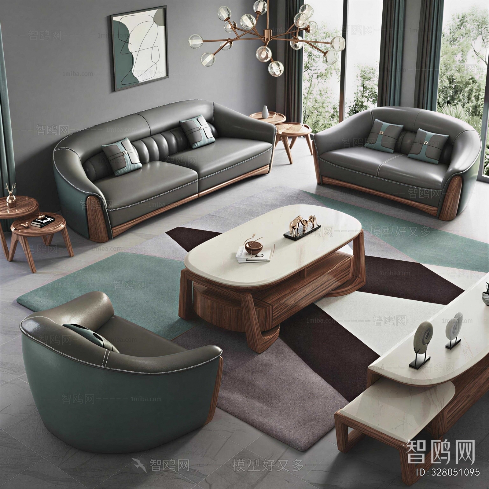 New Chinese Style Sofa Combination