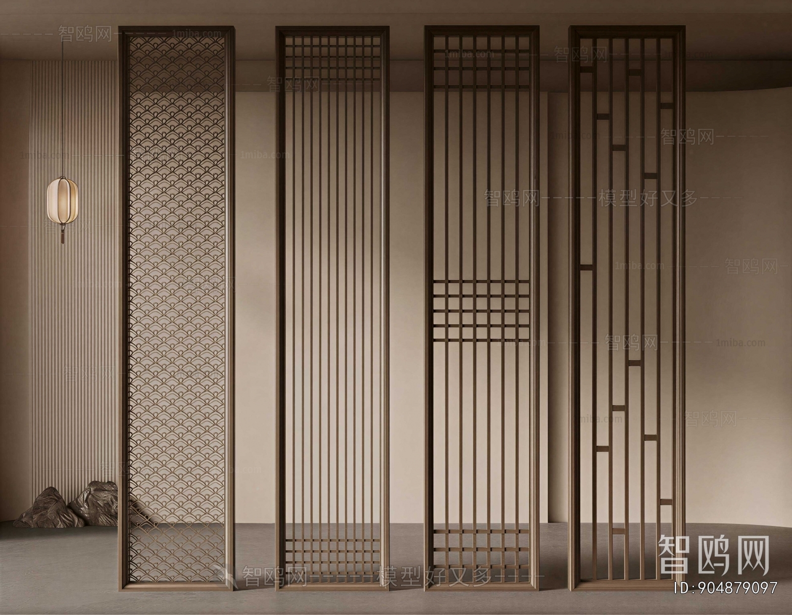 New Chinese Style Wooden Screen Partition