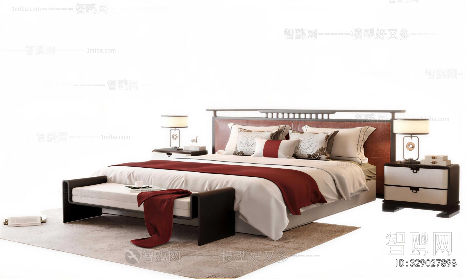 New Chinese Style Double Bed