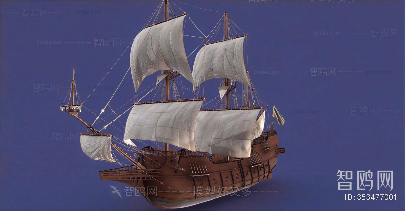 Retro Style Ship