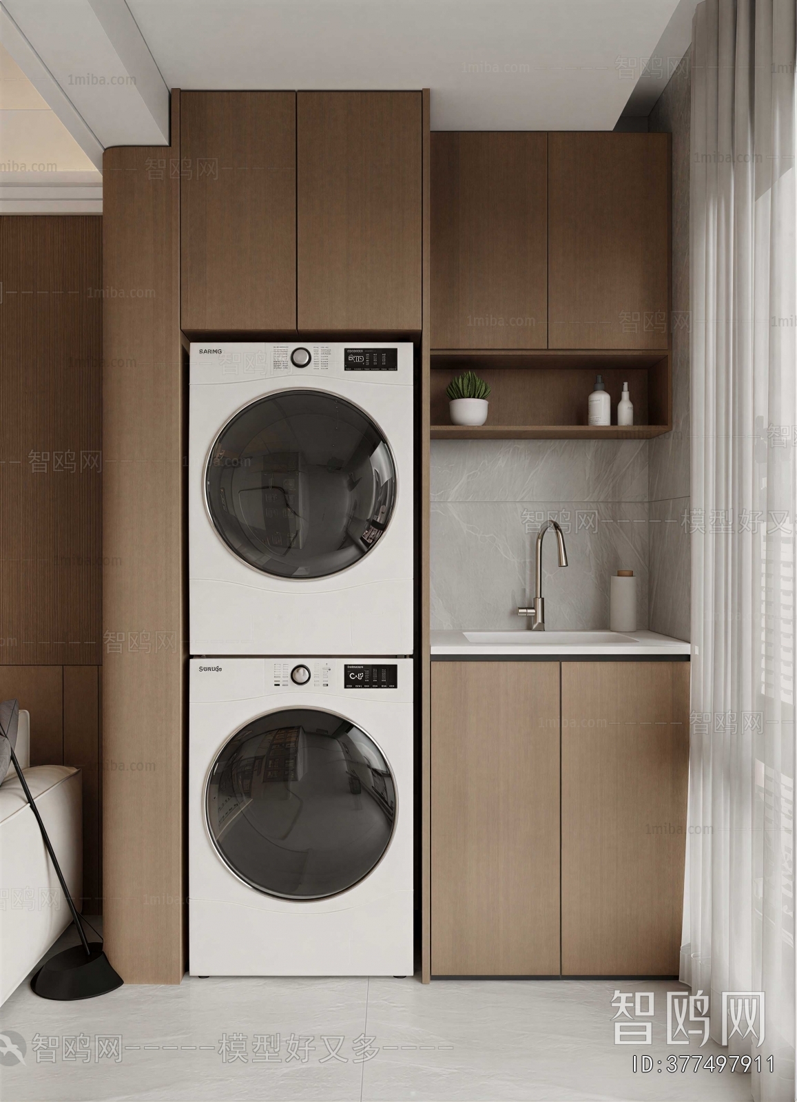 Modern Balcony Laundry Room