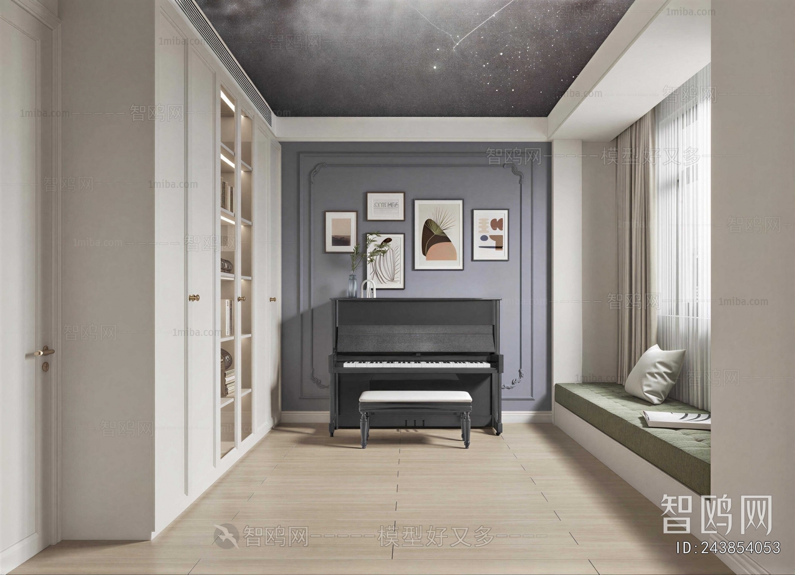 French Style Piano Room