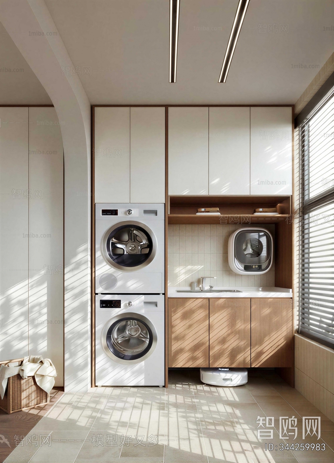 Modern Balcony Laundry Room