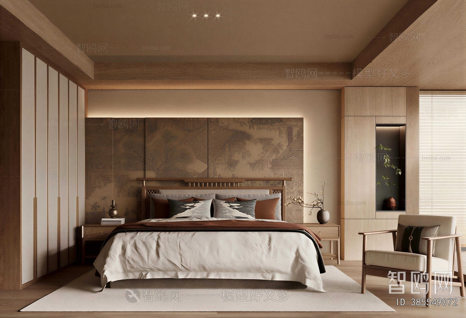 New Chinese Style Bedroom