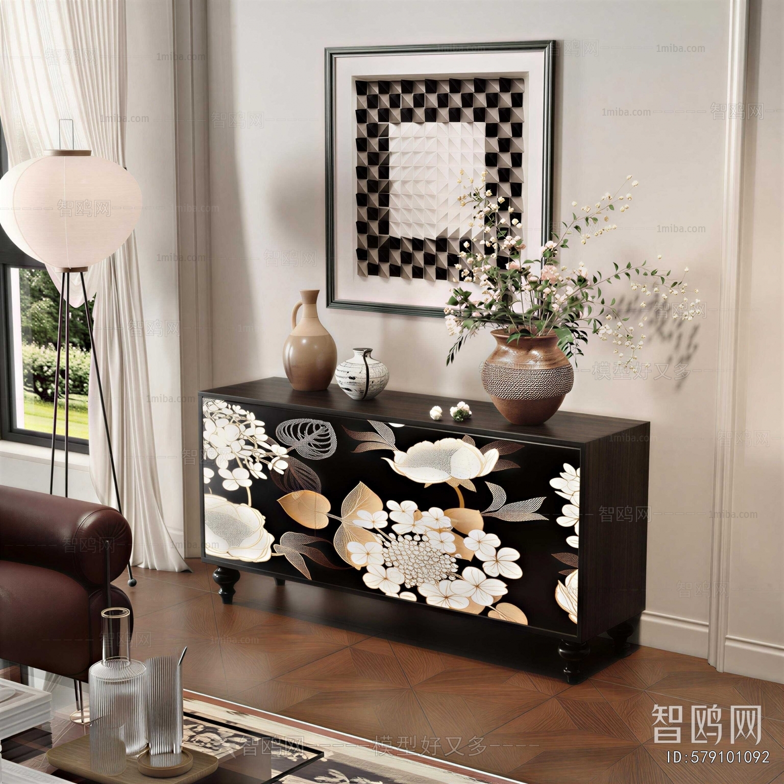 French Style Side Cabinet