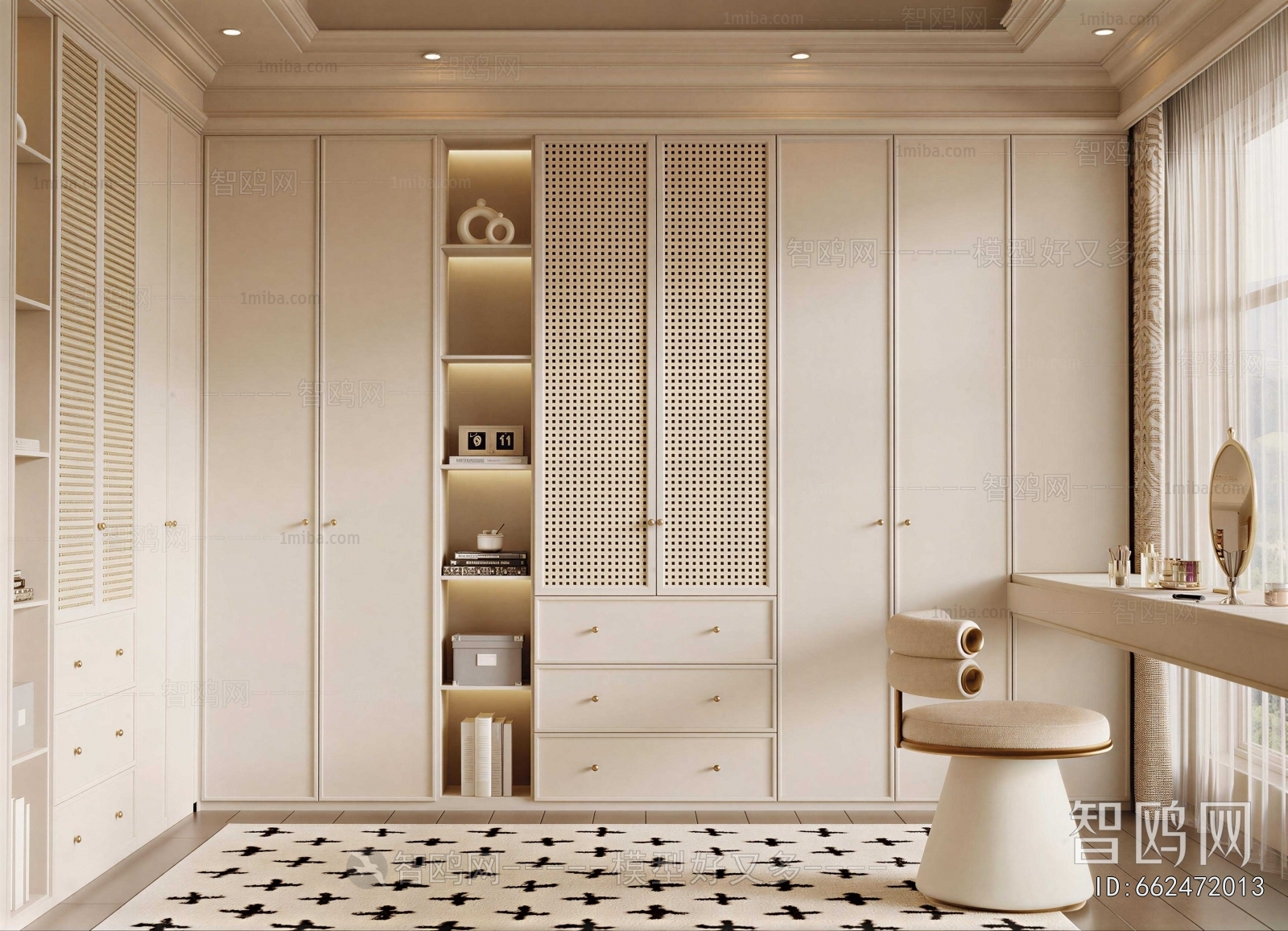 French Style Clothes Storage Area