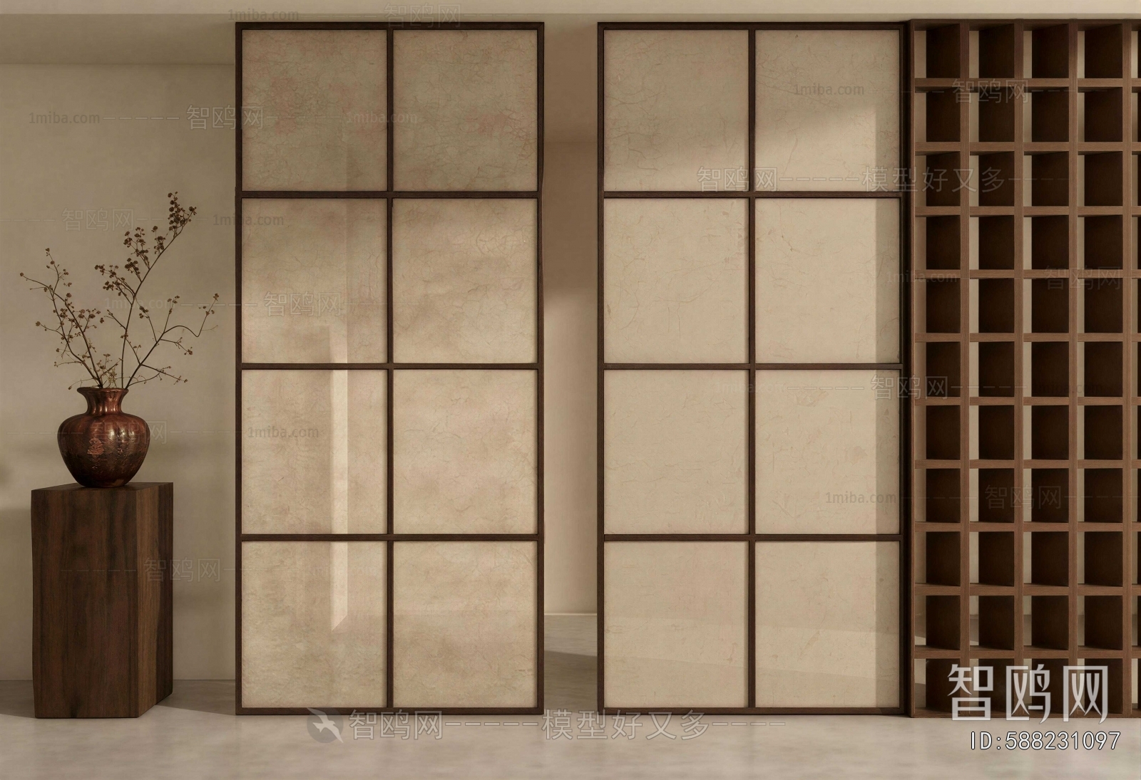 New Chinese Style Sliding Door