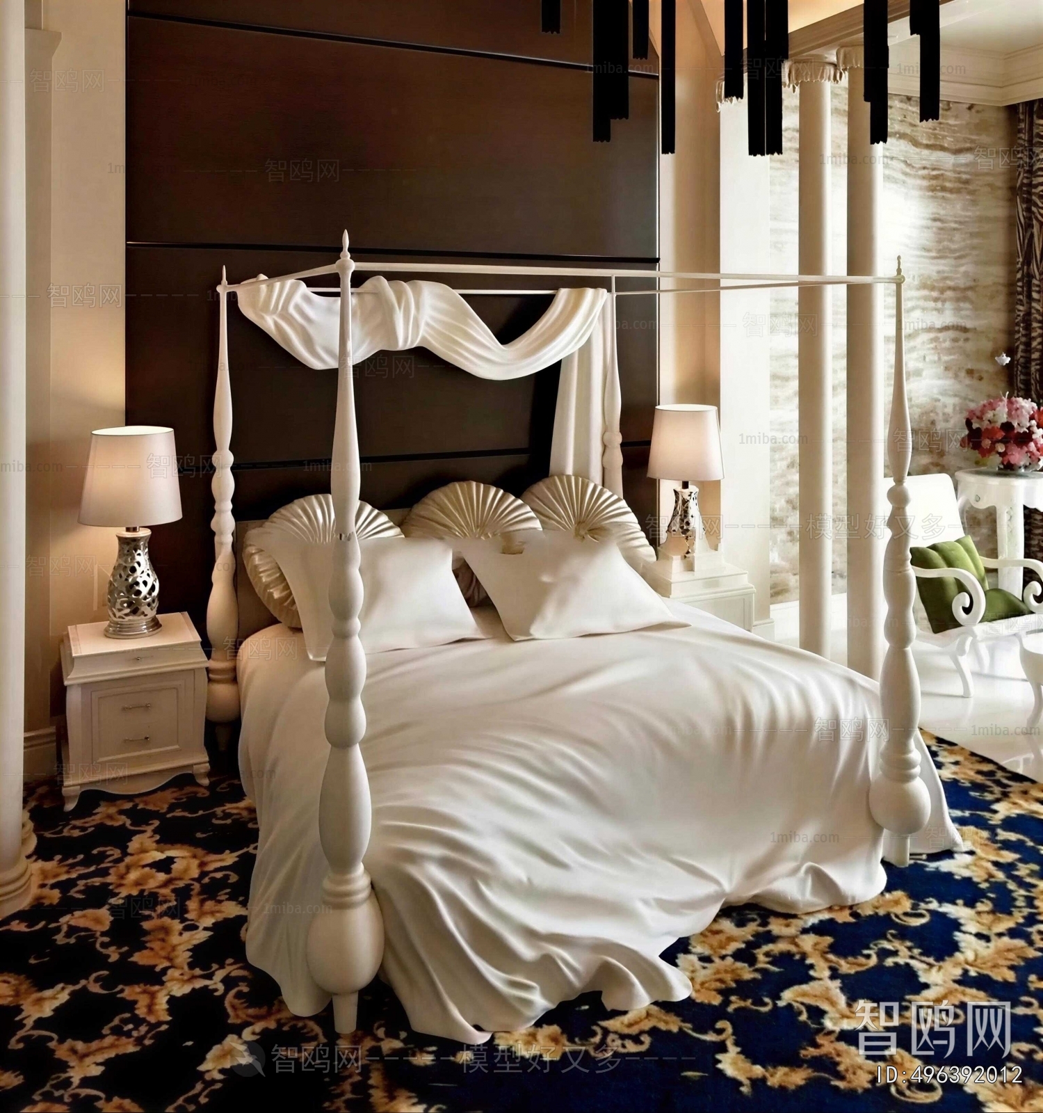 New Classical Style Double Bed